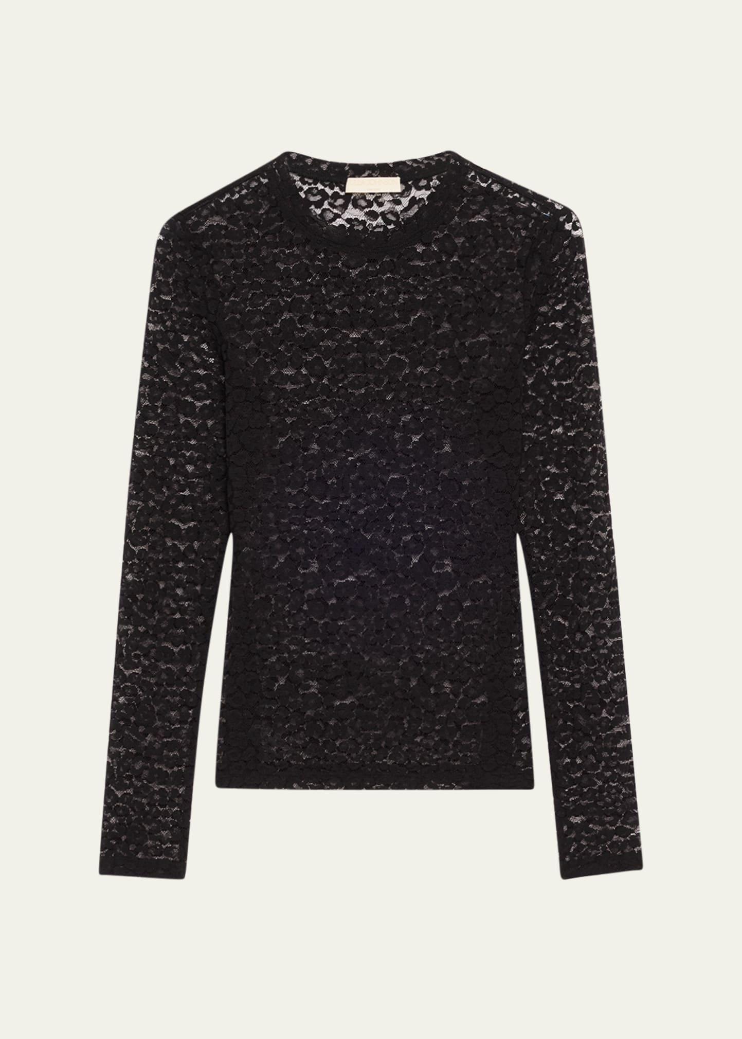 anise leopard long-sleeve top