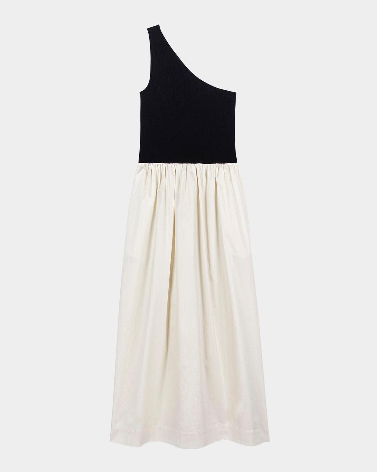 anita asymmetric midi dress