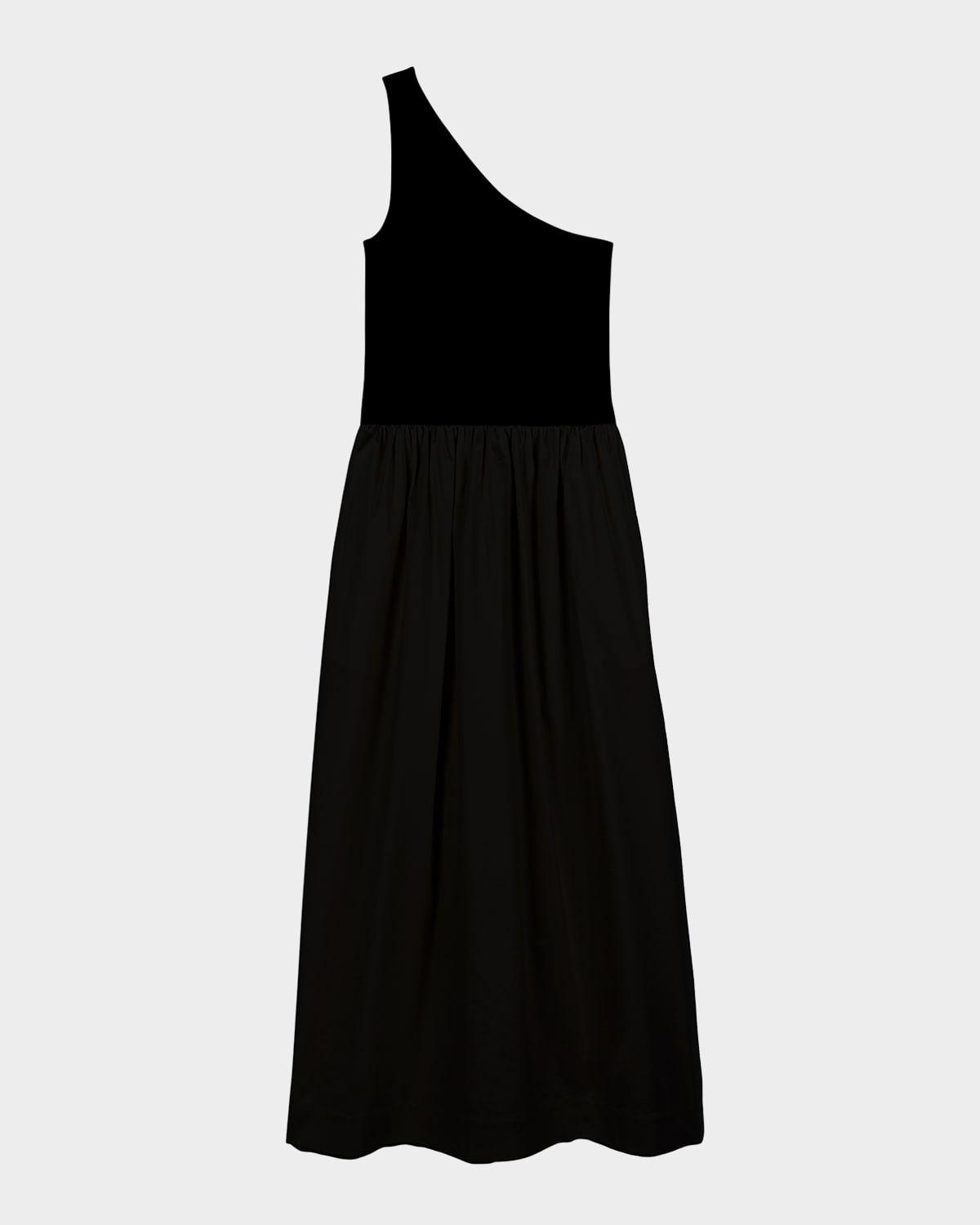 anita asymmetric midi dress