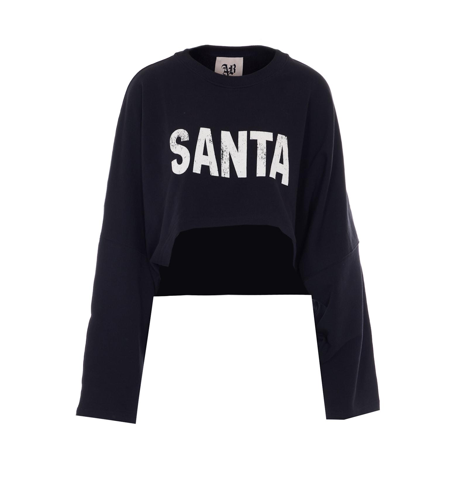 aniye by crop santa sweatshirt