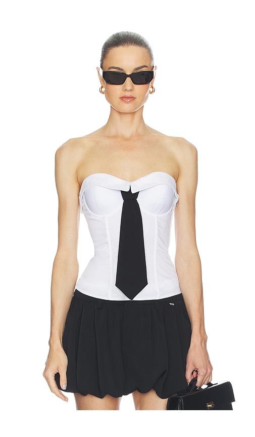 aniye by sandy bustier top in white. - size xs (also in xxs)