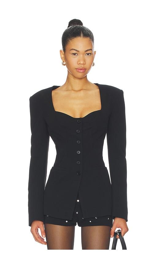 aniye by shana bustier jacket in black.