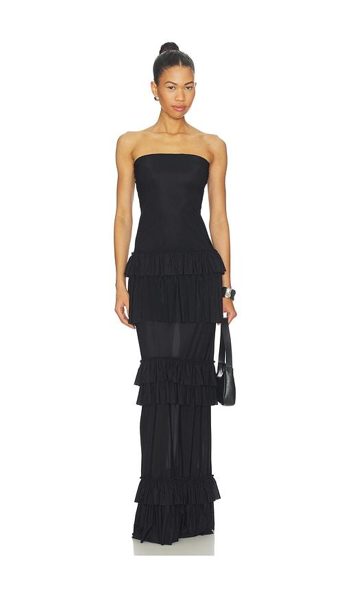 aniye by xena flamingo dress in black.
