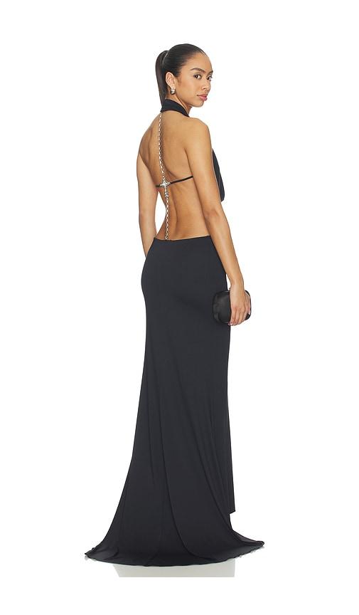 aniye records zelda chain dress in black.