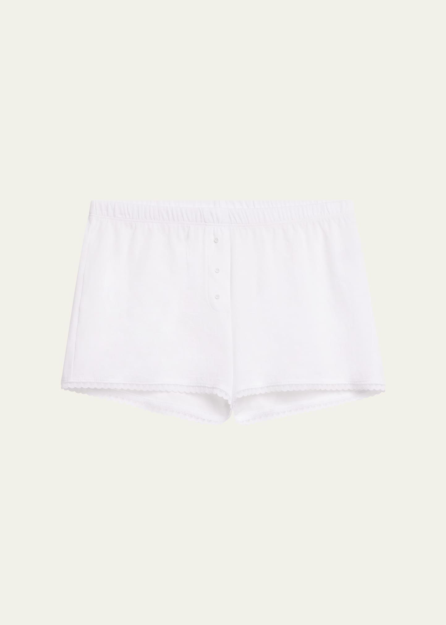 anji lace-trim cotton boxers