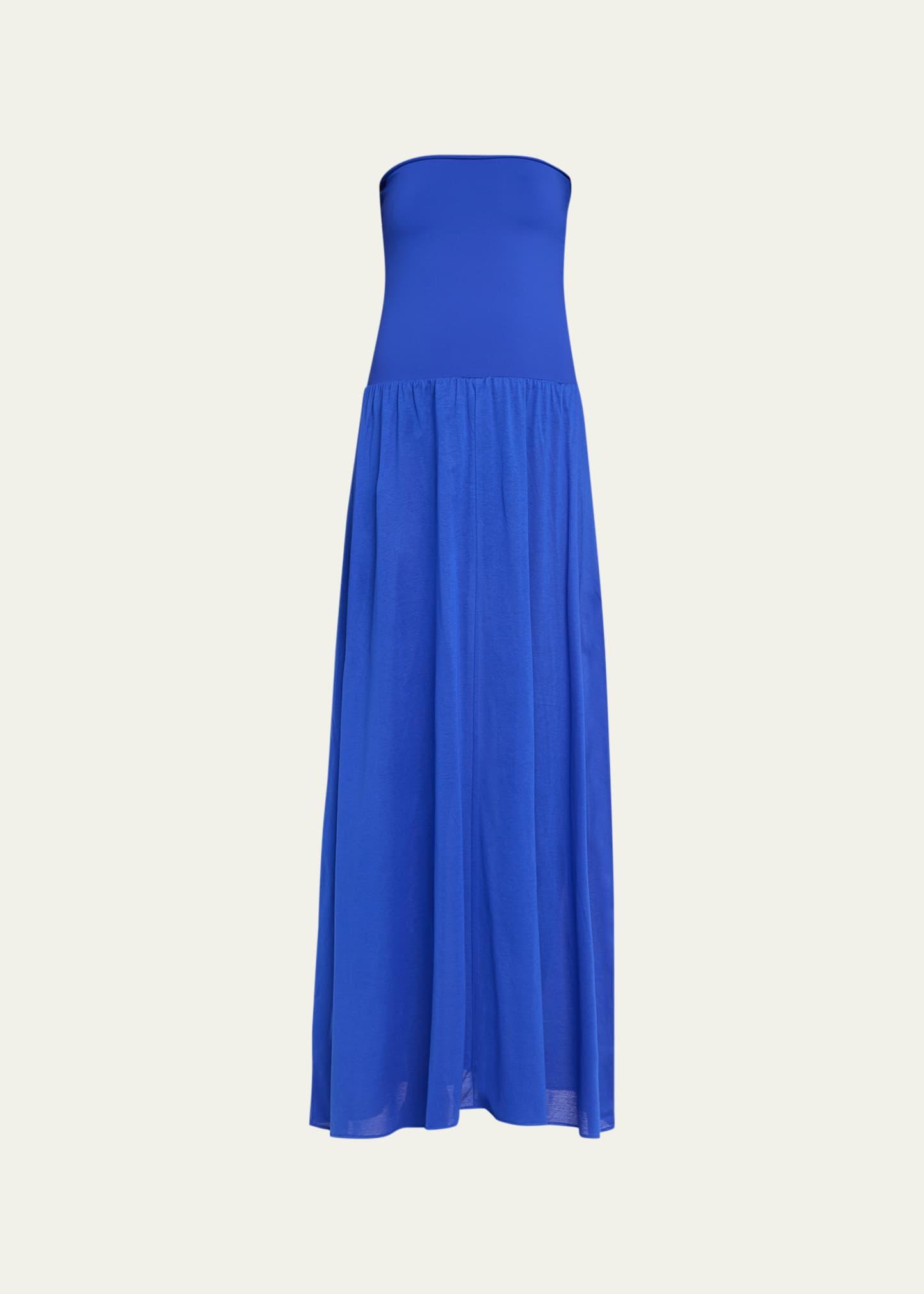 ankara strapless maxi dress