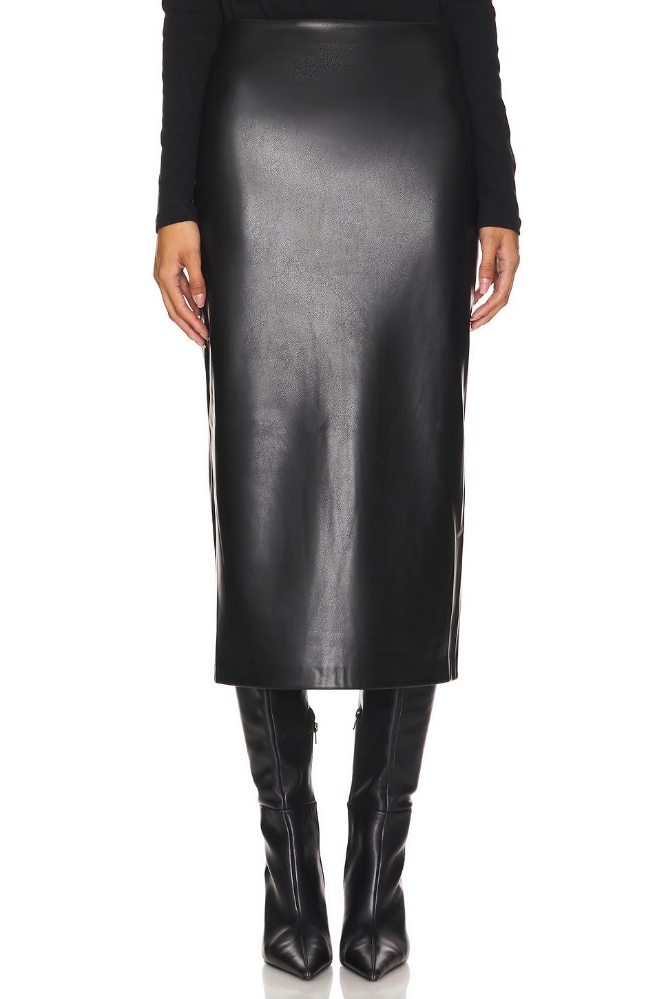 ankle length leather skirt