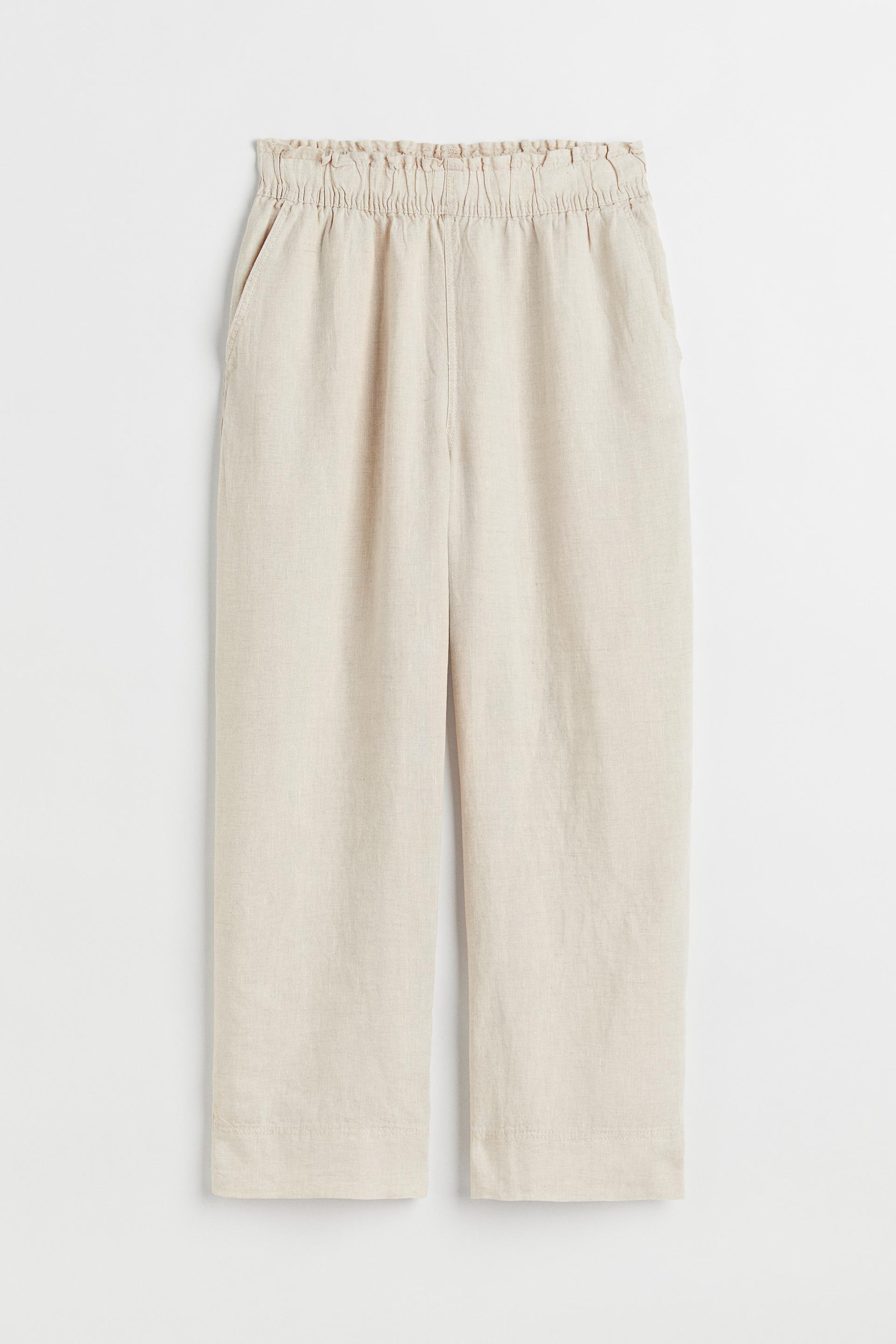 ankle-length linen pants