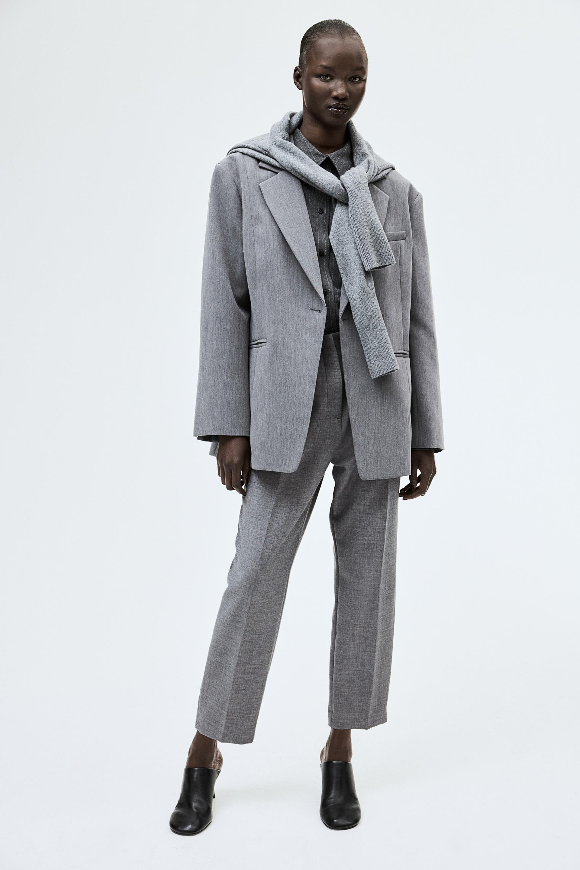ankle-length slacks