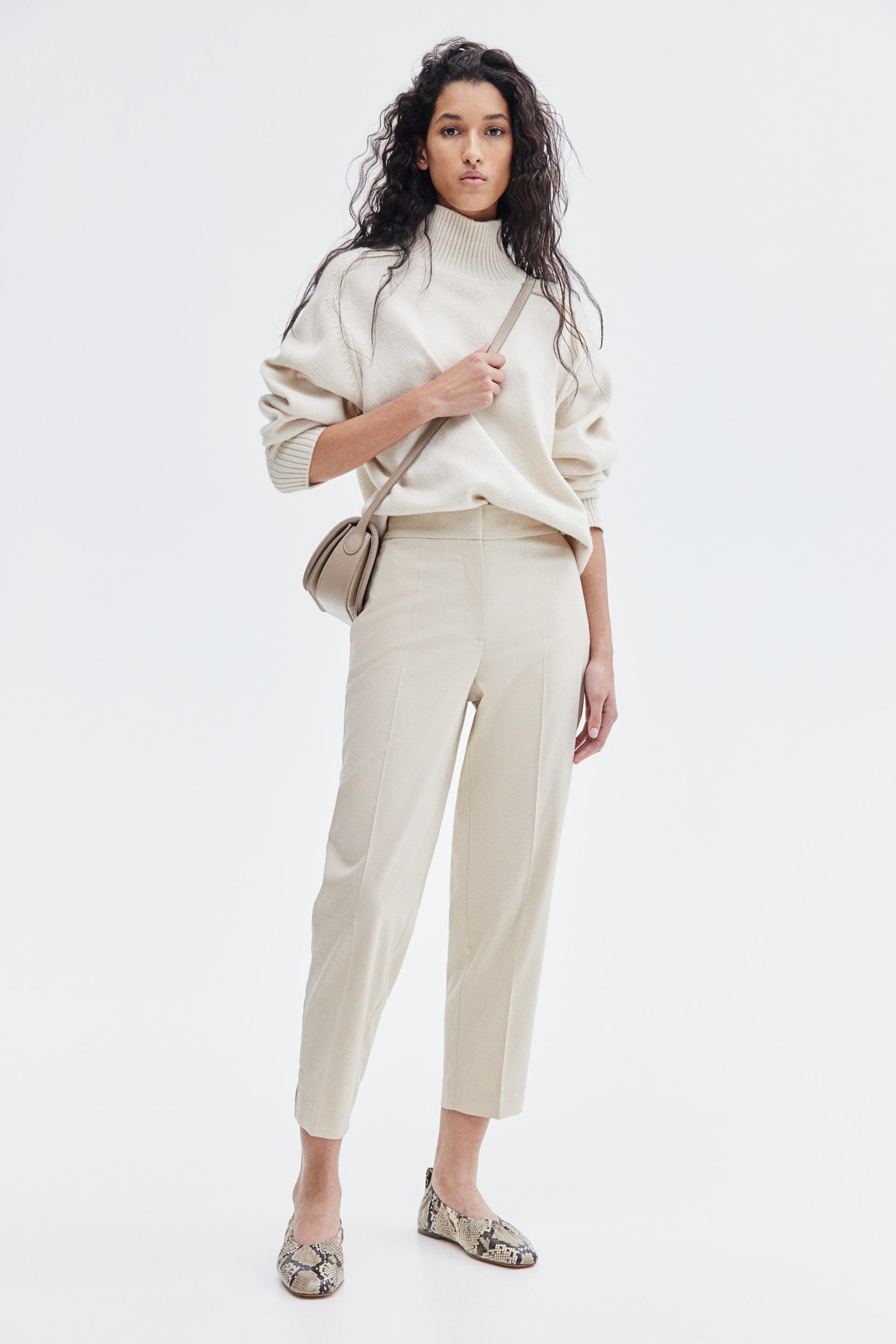 ankle-length slacks
