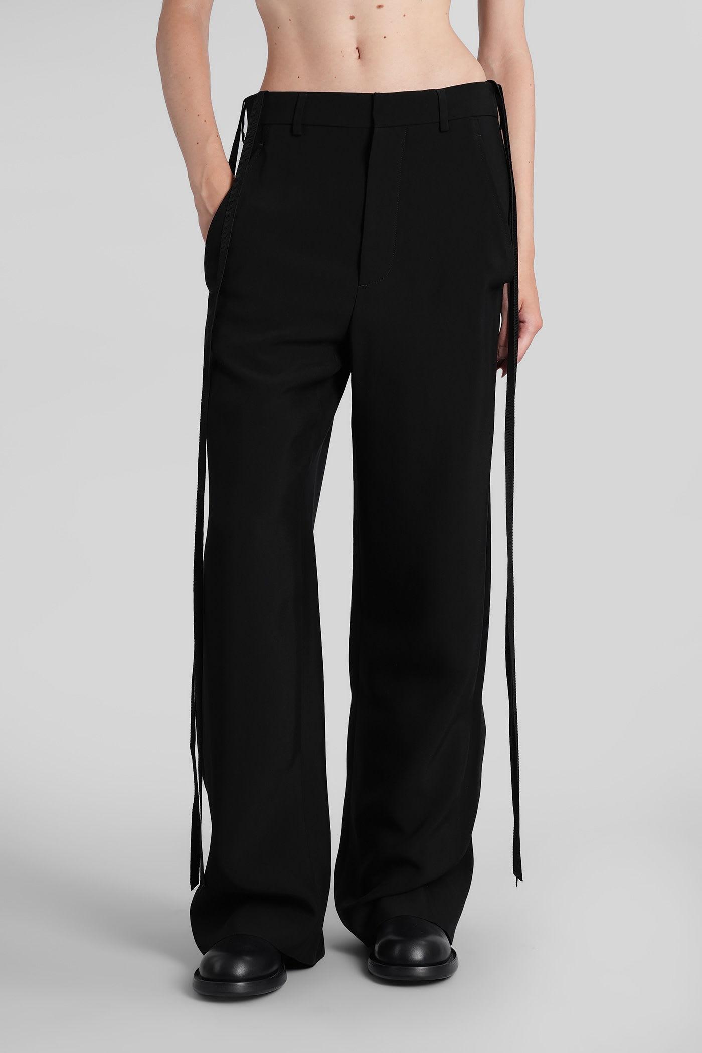 ann demeulemeester anneke pants in black viscose
