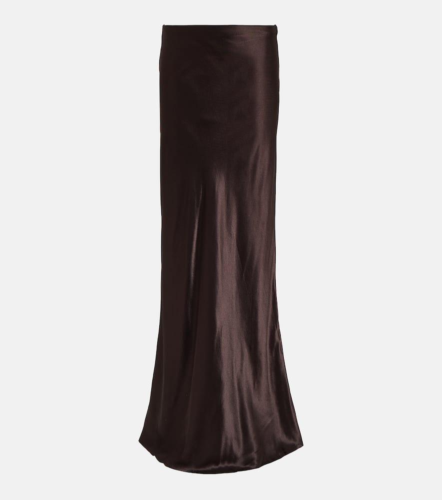 ann demeulemeester satin maxi skirt