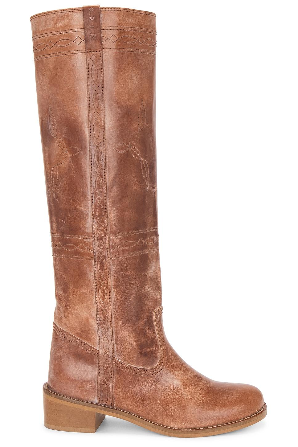 ann western stitch gaucho boot