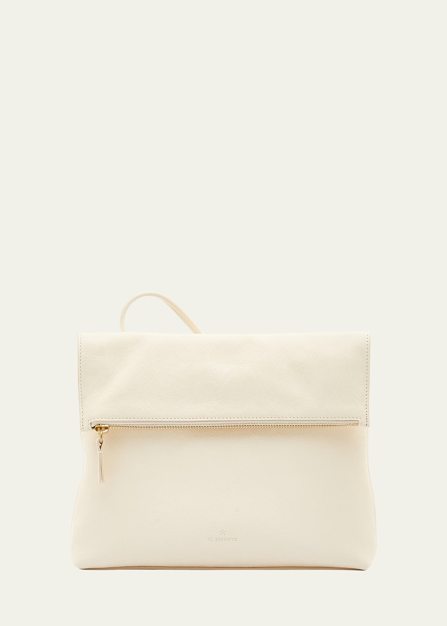 anna fold-over flap leather crossbody bag