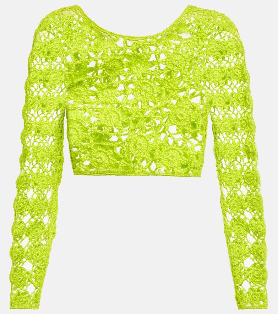 anna kosturova bella crochet cotton crop top