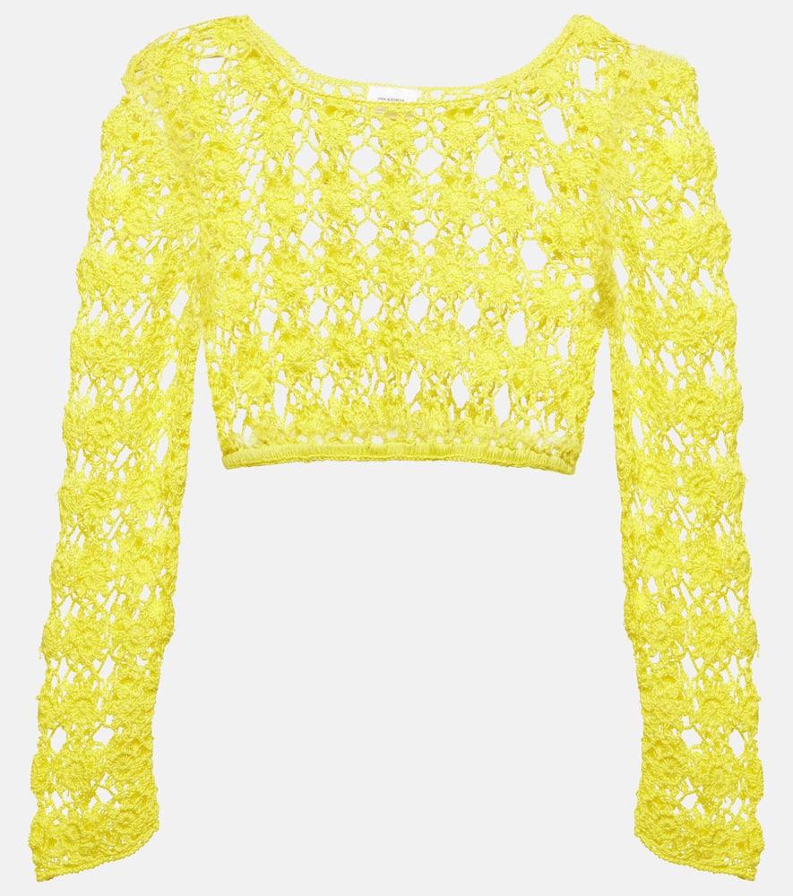 anna kosturova bella crochet cotton crop top
