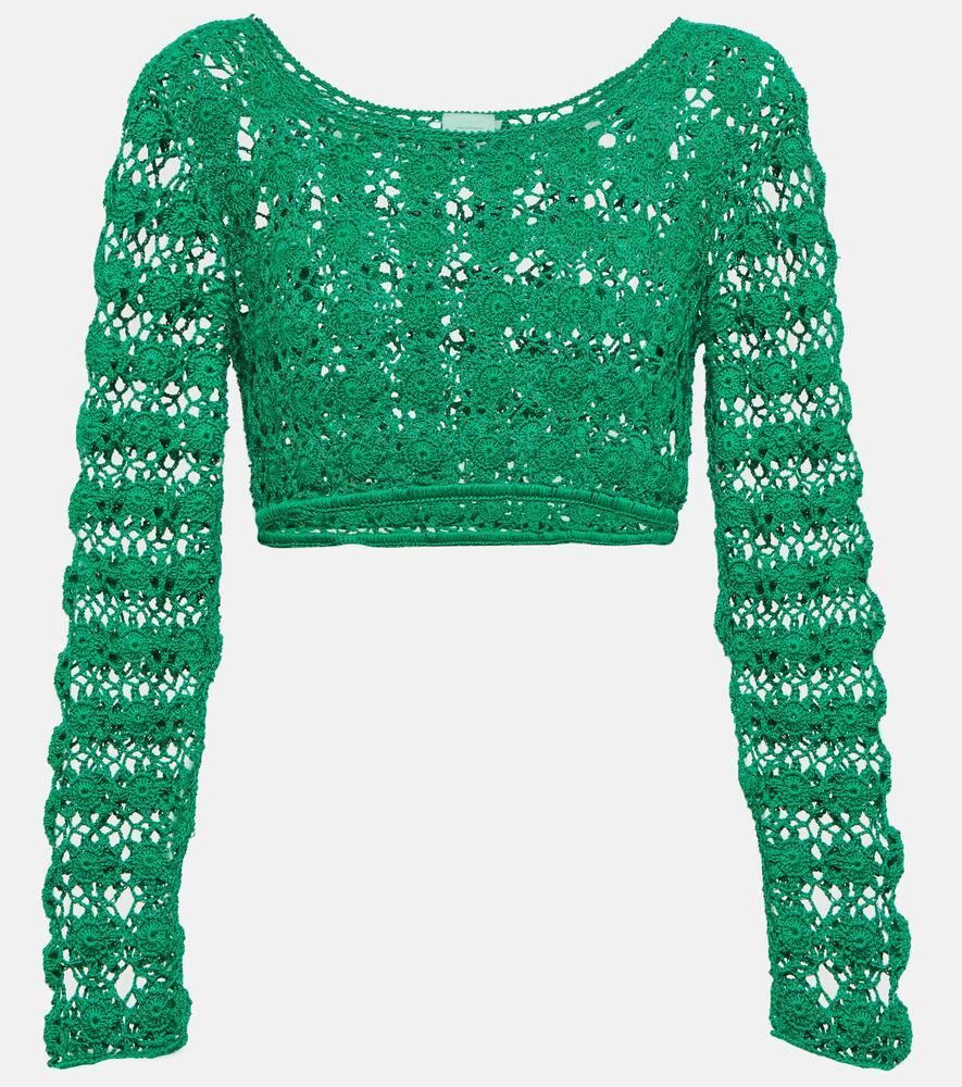 anna kosturova bella crochet cotton crop top