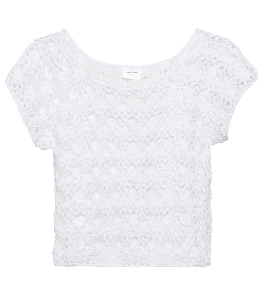 anna kosturova bella crochet cotton top