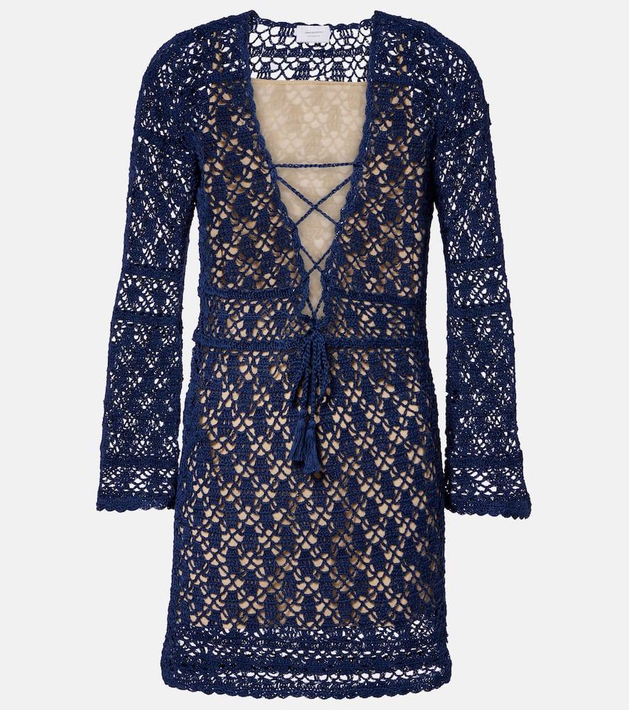 anna kosturova bianca crochet cotton minidress