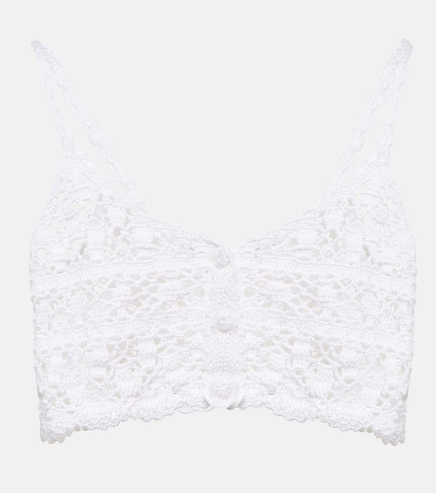 anna kosturova bianca crochet crop top