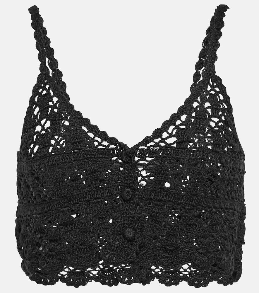 anna kosturova bianca crochet crop top