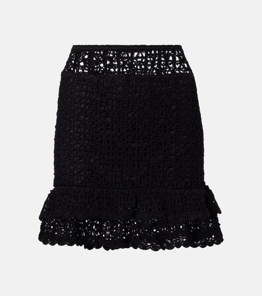 anna kosturova brigette crochet cotton miniskirt
