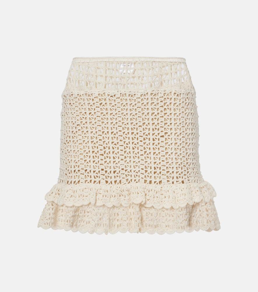 anna kosturova brigitte crochet cotton miniskirt