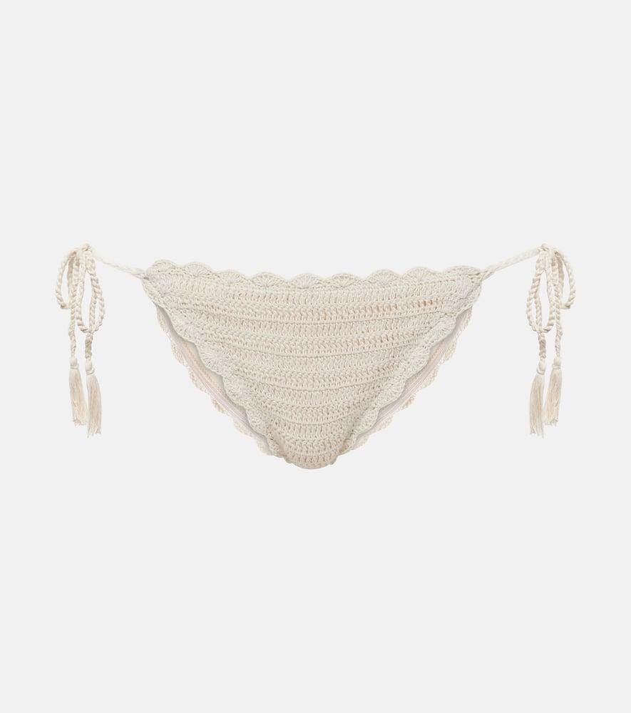 anna kosturova classic crochet cotton bikini bottom