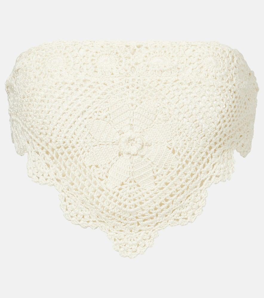 anna kosturova cotton crochet crop top