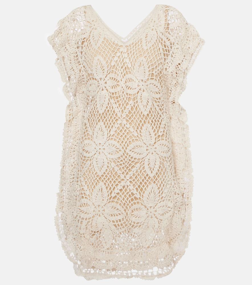 anna kosturova crochet cotton beach dress