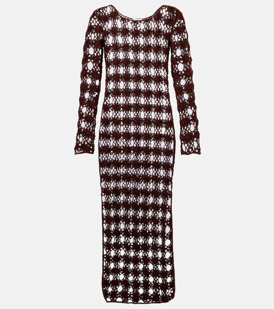 anna kosturova crochet cotton beach dress