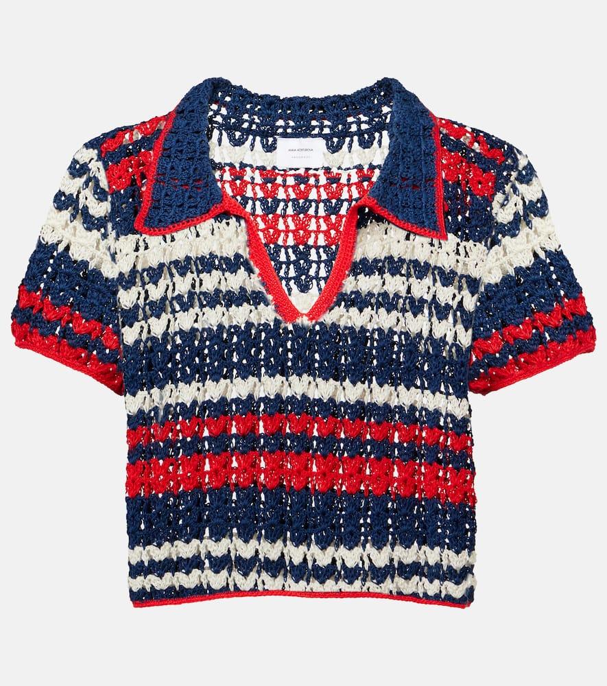 anna kosturova crochet cotton crop top