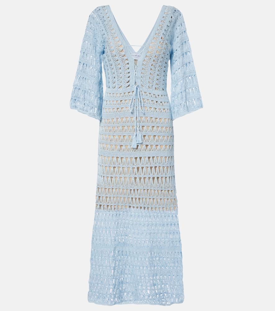 anna kosturova crochet cotton maxi dress