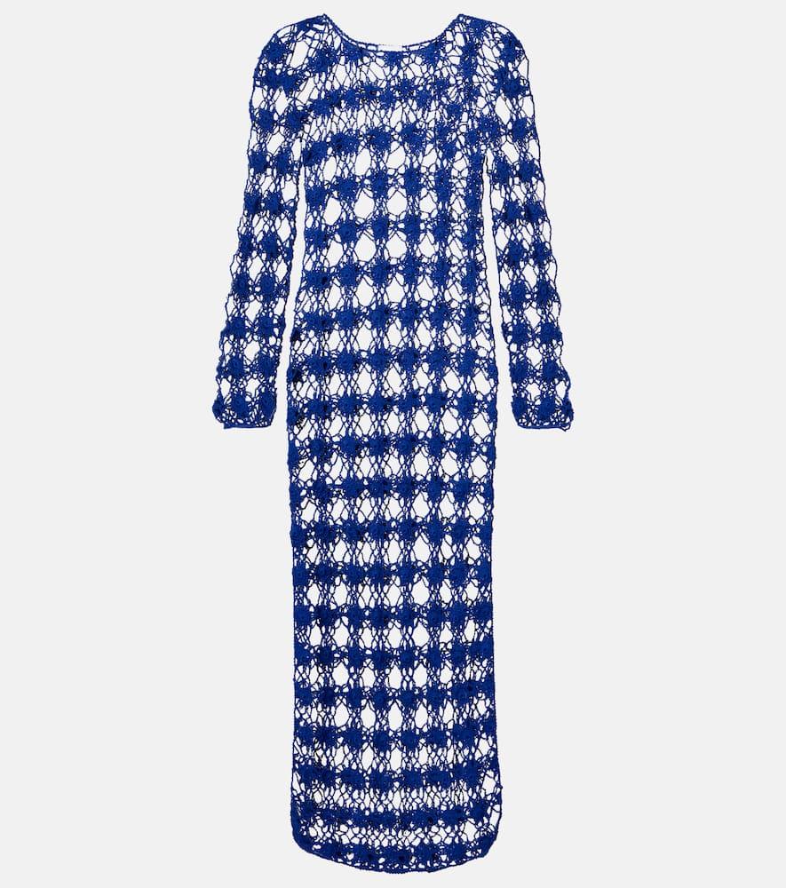anna kosturova crochet cotton maxi dress