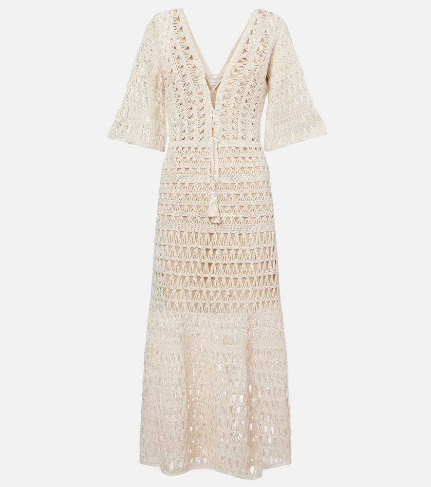 anna kosturova crochet cotton maxi dress