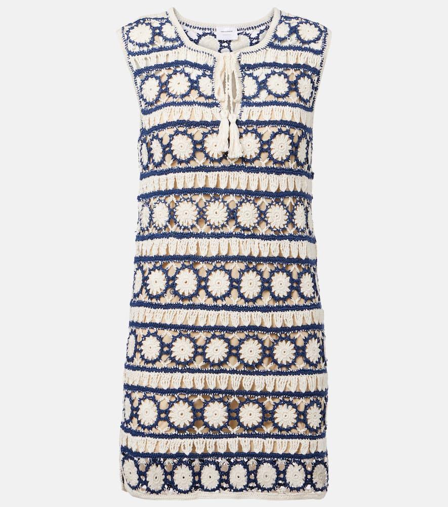 anna kosturova crochet cotton minidress