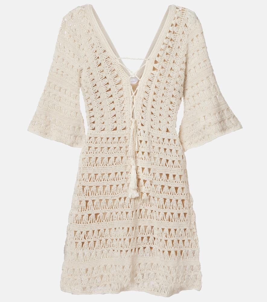 anna kosturova crochet cotton minidress
