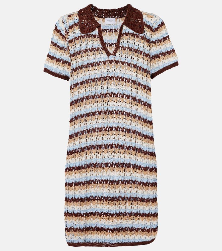 anna kosturova crochet cotton polo dress