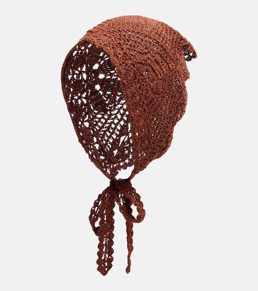 anna kosturova crochet cotton scarf