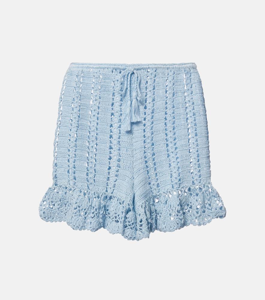 anna kosturova crochet cotton shorts