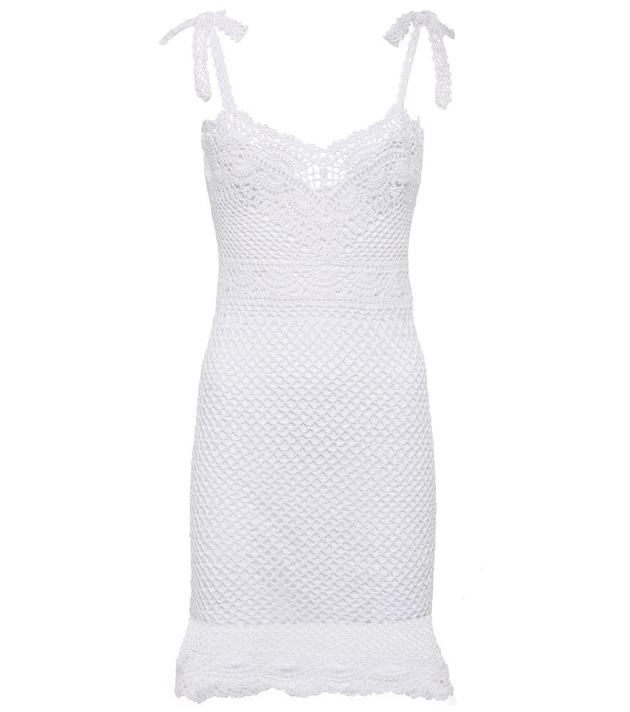 anna kosturova elizabeth cotton crocheted minidress