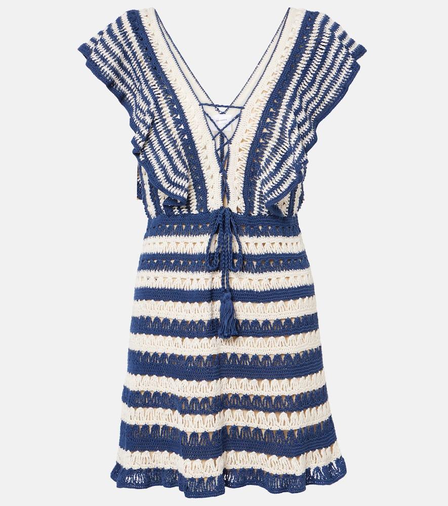 anna kosturova farrah crochet cotton minidress