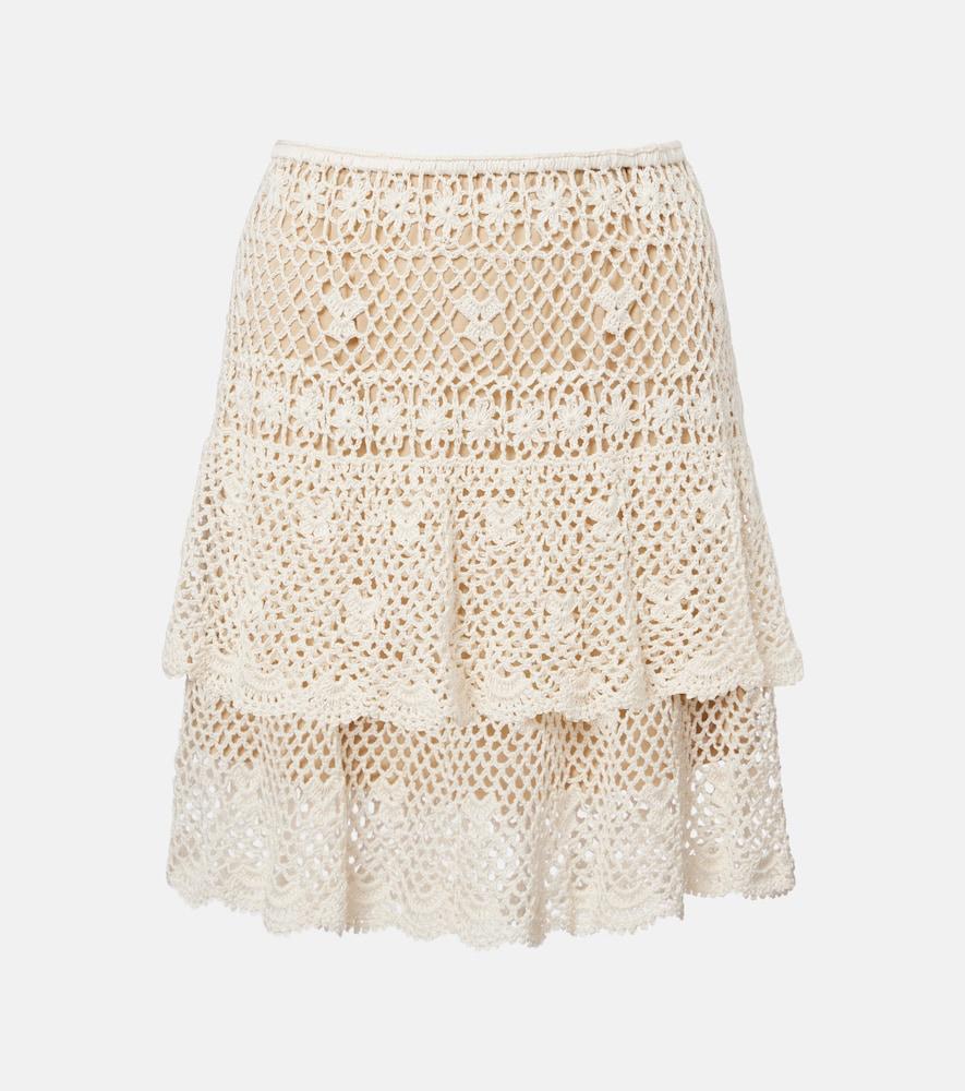 anna kosturova florence crochet cotton miniskirt