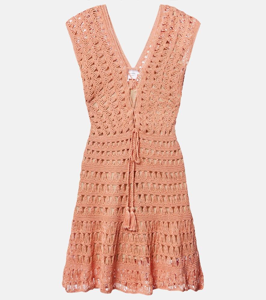anna kosturova jennifer crochet cotton minidress
