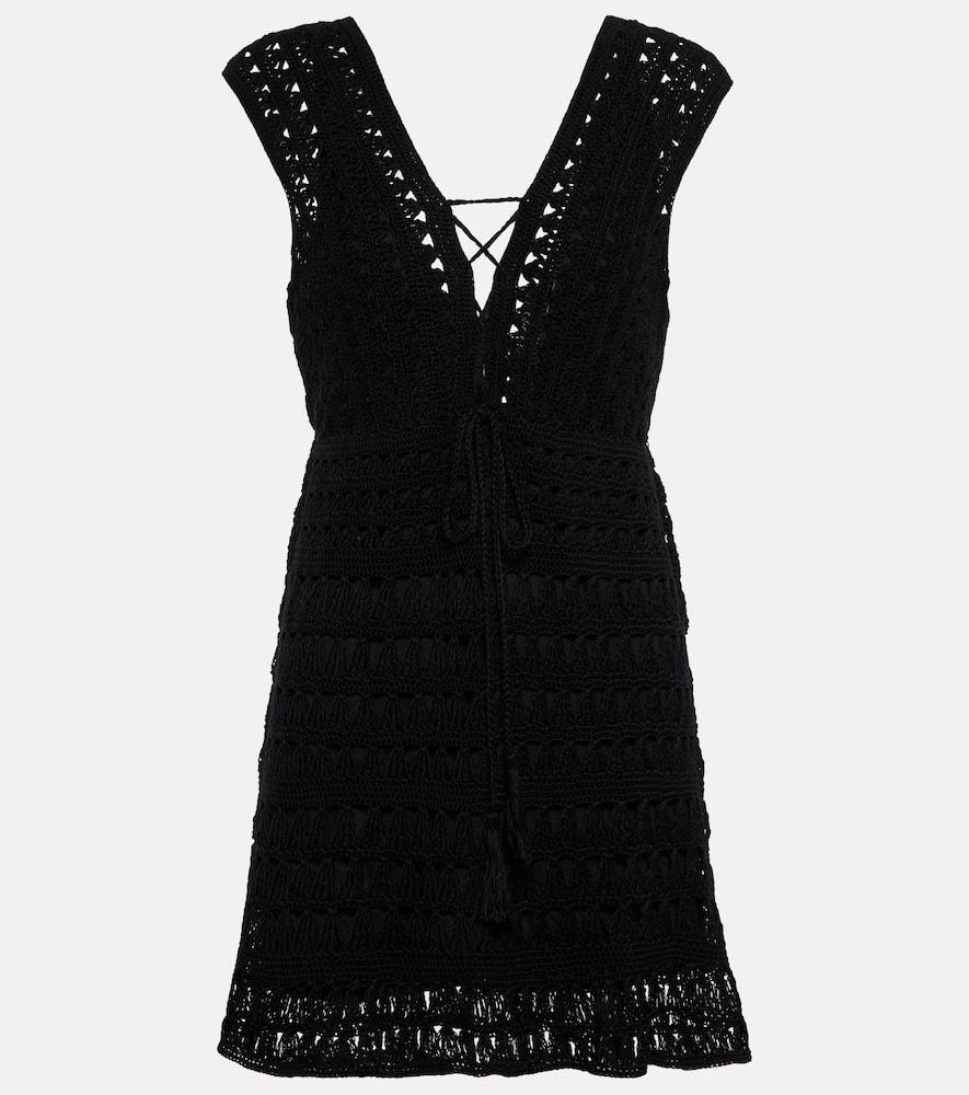 anna kosturova jennifer crochet cotton minidress