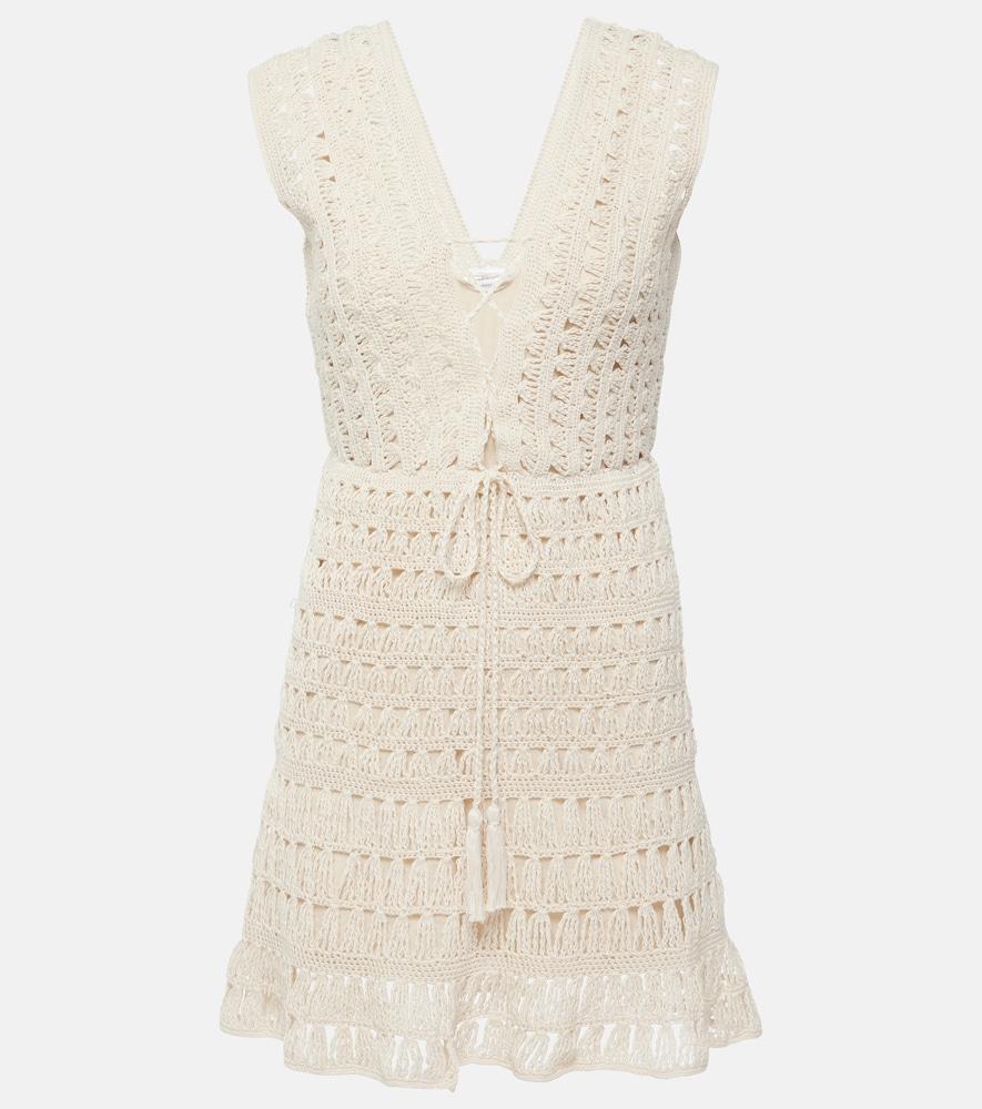 anna kosturova jennifer crochet cotton minidress