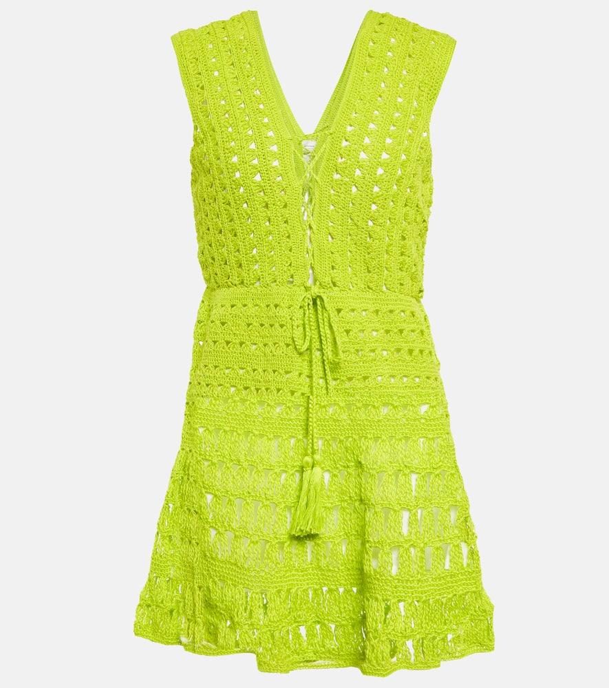 anna kosturova jennifer crochet cotton minidress