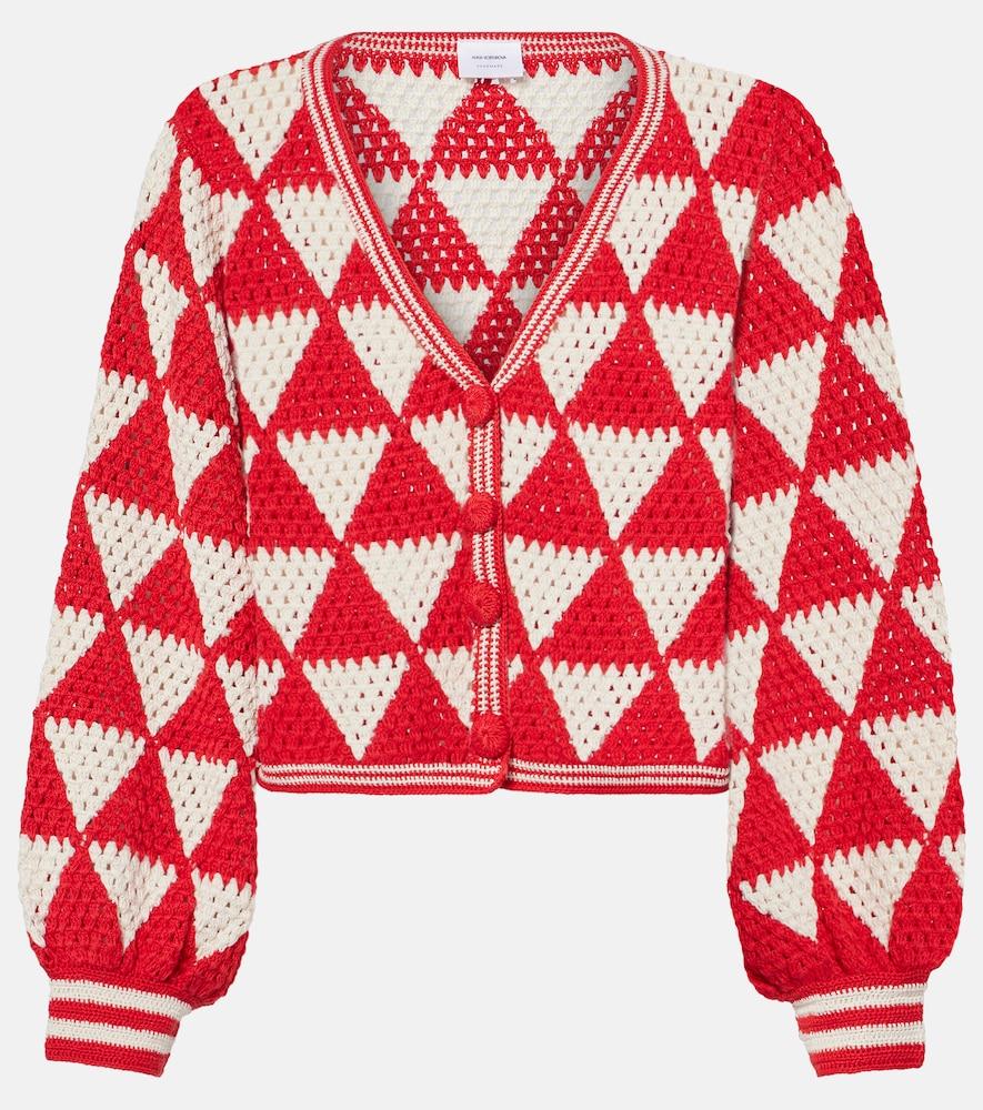 anna kosturova maija crochet cotton cardigan