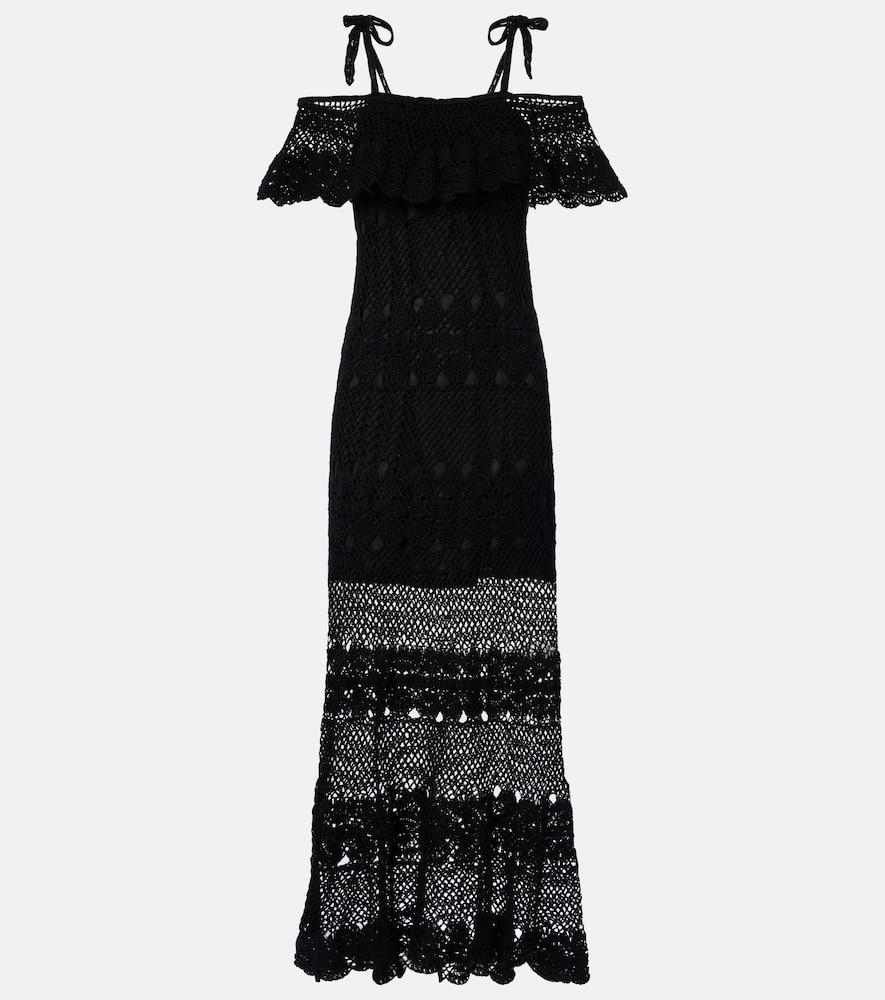 anna kosturova marianne crochet cotton maxi dress