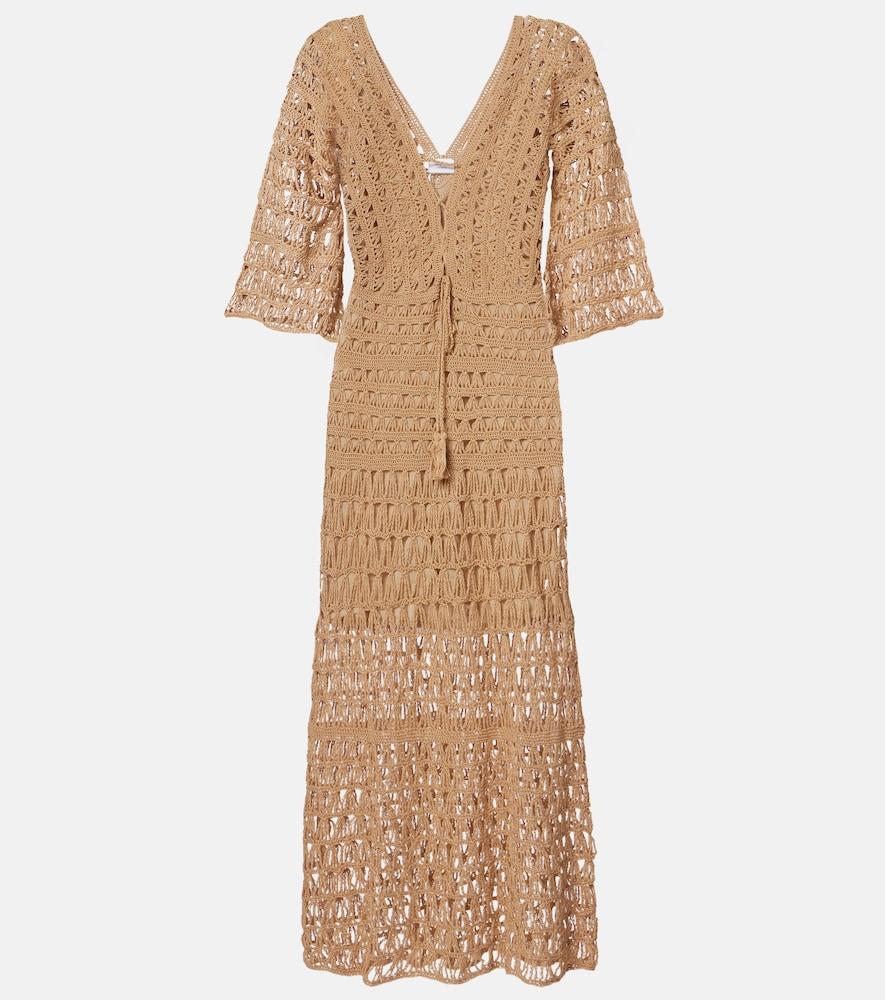 anna kosturova marissa cotton crochet maxi dress